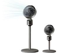 Ventilador eléctrico oscilante de pie de pedestal alto, ventilador de pie de altura ajustable, ligero, oscilación de gran angular, potente flujo de aire para sala de estar, dormitorio, hogar