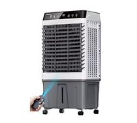 Ventilador Enfriador de Aire evaporativo de 30-100 litros de Capacidad, 3 configuraciones de Viento y Temporizador - Ventilador de CA portátil para el hogar, la Oficina y la Escuela - con Ruedas