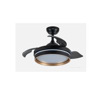 Abrila Nalon Negro / Oro - Ventilador De Techo Aspas Retráctiles 48 W F