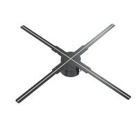 Ventilador holográfico 3D de 18,1 pulgadas/46 cm, 528 Cuentas LED en 4 aspas, proyector con Tarjeta TF, aplicación y Control Remoto, Halloween Amplio ángulo de visión