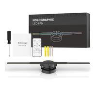 Ventilador holográfico 3D de 43 cm, ventilador holográfico 3D con WiFi, 244 LED de resaltado y brillo de 2000 cd/m², holográfico 3D, proyector holográfico 3D para exhibición de tiendas, eventos