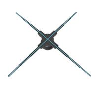 Ventilador holográfico 3D de 70-100 cm, Pantalla de proyector holográfico, máquina publicitaria estéreo con Ventilador holográfico LED HD de 1280p y Audio. Amplio ángulo de visión(70CM)