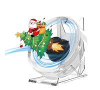 Ventilador holográfico 3D, proyector holográfico 3D de 4.7 pulgadas con cubierta giratoria y control remoto para letreros de tienda de negocios, bar, Halloween, Navidad, fiestas (12 cm, 4G)