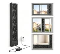 Ventilador horizontal, ventilador vertical silencioso, extractor de ventana | Ventilador de entrada y escape vertical con flujo aire reversible,sin perforaciones,para el hogar(125-135cm/49.21-53.15in)