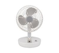 Fabrilamp Ventilador de sobremesa Abrila Pacheco 5W 3 velocidades recargable LED Blanco-Gris
