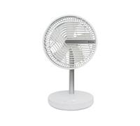 Ventilador inalmabrico con cargador usb-c de oscilación automática de 40º y diseño fabricado en abs blanco. 36 cm