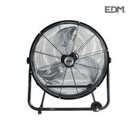 Ventilador industrial de suelo con ruedas. negro. potencia: 180w aspas: ø60x70cm edm
