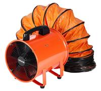 Ventilador industrial VEVOR, 300-W, motor AC. Ventilador de construcción, 2830 U/min. Ventilador para obras, caudal de 1720 CFM (2922 m3/h). Ventilador axial, manguera de 10 m. Ventilador axial, nivel