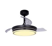Ventilador led aspas plegables moss mini negro 46w 5520lm cct dim