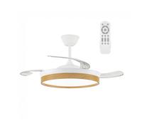 Ventilador led aspas retráctiles cosmatos cct dim 45w marca wonderlamp