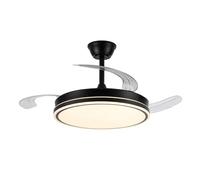 Ventilador LED aspas retráctiles Evo Negro 72W 7920Lm CCT Dim Smart
