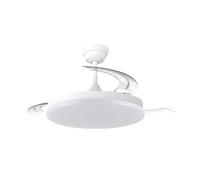 Ventilador LED aspas retráctiles Milky Eco 48W Blanco