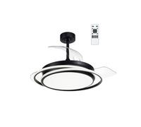 Ventilador LED con aspas plegables Antila Negro 45W 4000 Lm CCT