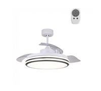 Wonderlamp Ventilador LED con aspas plegables Garin Blanco CCT (35W)