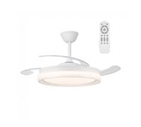 Ventilador led con aspas retráctiles nestera eco blanco cct dim 45w marca wonderlamp