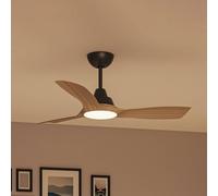 Ventilador LED Philips Olas, Ø 106 cm, marrón/negro, silencioso