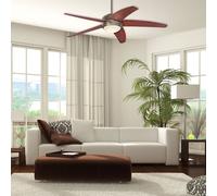 Ventilador LED Westinghouse Bendan con aspas marrones