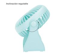 Ventilador Mini de Sobremesa USB Alua Gsc Evolution 3w Ø15cm - Colores Blanco / Aguamarina / Negro / Coral - Base Estable Aquamarine