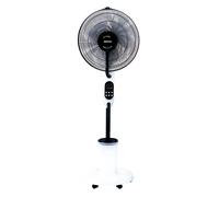 Ventilador nebulizador Jocca con 40cm ø, mando a distancia,3 velocidades y modos de brisa, temporizador hasta 7h30, oscilación 60º, cabezal reclinable 15°, depósito de 2.8L, niebla regulable, potencia