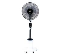 Ventilador nebulizador Jocca con 40cm ø, mando a distancia,3 velocidades y modos de brisa, temporizador hasta 7h30, oscilación 60º, cabezal reclinable 15°, depósito de 2.8L, niebla regulable, potencia