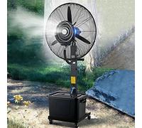 Ventilador nebulizador para exteriores, ventilador rociador industrial, ventilador de pie comercial para restaurantes al aire libre con tanque de 42 L, 3 velocidades de enfriamiento