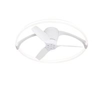 Mantra Ventilador de techo Nepal Mini sin aspas DC 30W blanco Ø75 cm luz CCT 6 velocidades mando