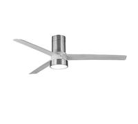 Fabrilamp Ventilador de techo Abrila Teo – 139 cm, 24 W, aspas normales, níquel/gris
