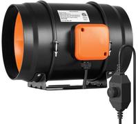 Ventilador para conductos, 203 mm, 506 CFM, velocidad variable, silencioso, ideal para refrigeración
