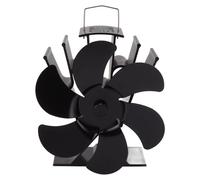 Ventilador para estufa de leña con 6 aspas, para chimenea de madera o estufa de queroseno