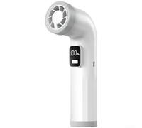Ventilador para portátil Plegable 3000mAh Recargable Ventilador | plegable 90°, peso ultra ligero 169g, para fácil de llevar en para bolso o mochila, ahorra espacio(White-D16)