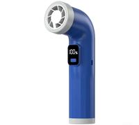 Ventilador para portátil Plegable 3000mAh Recargable Ventilador | plegable 90°, peso ultra ligero 169g, para fácil de llevar en para bolso o mochila, ahorra espacio(Blue-D16)