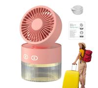 Ventilador pequeño recargable de refrigeración por agua, diseño de bajo | Ventilador de mano para el hogar, oficina, dormitorio, escritorio, interior, exterior, dormitorio, patio, jardín, garaje