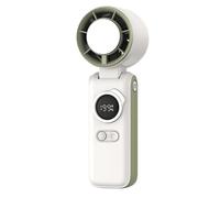 Ventilador Portátil - 6.77 X 2.36 X 1.96 Pulgadas | Enfriamiento Personal Recargable 3600 MAH | Mini Soplador Ajustable De 5 Velocidades | Pequeño Portátil Con Carga De Tipo C Y Cartel