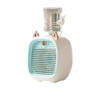 Ventilador portátil Aire Acondicionado portátil USB Mini Ventilador Enfriador de Aire Ventilador de refrigeración por Agua con 3 velocidades 2 Modos Purificador humidificador en Aerosol para el hogar