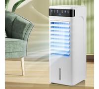 Ventilador portátil con aire acondicionado, Ventilador portátil de aire acondicionado, 3 velocidades, 46dB, temporizador de 12h, sin drenaje, caja de hielo(Remote Control Model)