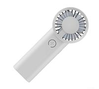 Ventilador portátil de mano para mini enfriador de flujo de aire turbo recargable para viajes de verano, escritorio al aire libre, hogar, blanco
