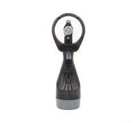 Ventilador portátil de nebulización de agua, ventilador de refrigeración de mano con depósito de hielo, funciona con pilas para viajes en la playa y uso al aire libre (negro)