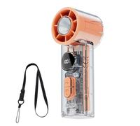 Ventilador portátil de turbina de mano, mini USB personal de 1 a 100 | Miniventilador alimentado por pilas con pantalla digital y capacidad de 2000 mAh, ideal para viajes, oficina y uso al aire
