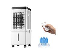 Ventilador Portátil Enfriador Tres ajustes de Velocidad del Viento, depósito de Agua de 15 Litros, función de Temporizador para Hogar Oficina