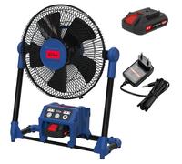 Ventilador portátil Güde, 18 V, 360 m/min, 3 niveles de velocidad, incluye batería y cargador
