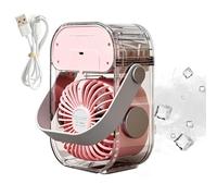 Ventilador Portátil Nebulizador | Pequeño Silencioso Recargable | Ventilador Portátil de Refrigeración Personal | para Verano Hogar Dormitorio Exterior Viajes Camping Senderismo Pesca Playa Pícnic Via