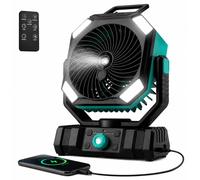 Ventilador portátil para camping de 20.000 mAh, ventilador de mesa con conexión USB y control remoto