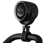 Ventilador portátil para cochecito, ventilador seguro para bebé sin aspas con batería de 20000 mAh y pantalla digital, clip recargable de 100 velocidades para asiento de coche, cuna, viaje, negro -