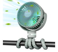 Ventilador portátil recargable por USB para viajes | Color: Verde salvia
