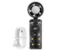 Ventilador portátil refrescante plegable con luz LED, pantalla | Mini ventilador portátil para camping, oficina, pícnic, viaje, casa, dormitorio, hombre, mujer y niños