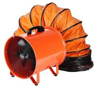 Ventilador portátil VEVOR de 40,6 cm, con 2 velocidades, ventilador industrial de alta velocidad de 5175 CFM, con manguera flexible de 10 metros, ventilador axial de extracción para sótanos, talleres,