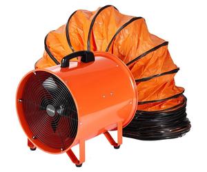Ventilador portátil VEVOR de 40,6 cm, con 2 velocidades, ventilador industrial de alta velocidad de 5175 CFM, con manguera flexible de 10 metros, ventilador axial de extracción para sótanos, talleres,