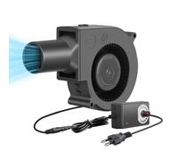 Ventilador radial turbina de 12 V, 120 mm, ajustable, ventilador radial, ventilador de turbina, con ajuste de velocidad, para radiadores, barbacoa, picnic