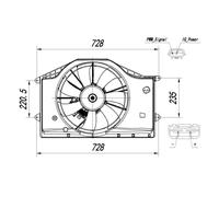 Ventilador Refrigeración Del Motor Apto para Honda Civic X Sedán FC _ FK _