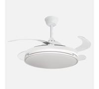 Ventilador retractil Dc Papiro 59w Blanco Abrila 107 cm